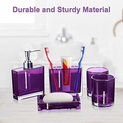 Greensen 5 Pcs Acrylic Bathroom Accessories Set