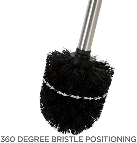 Bath Bliss Toilet Brush with Self Closing Lid and 360 Degree Head
