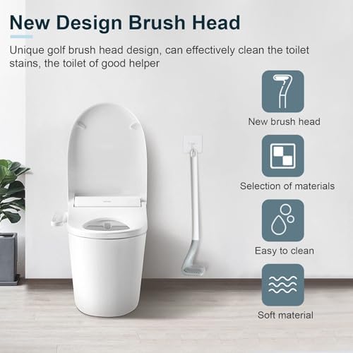RJDJ Flexible Silicone Toilet Brush with Holder 1
