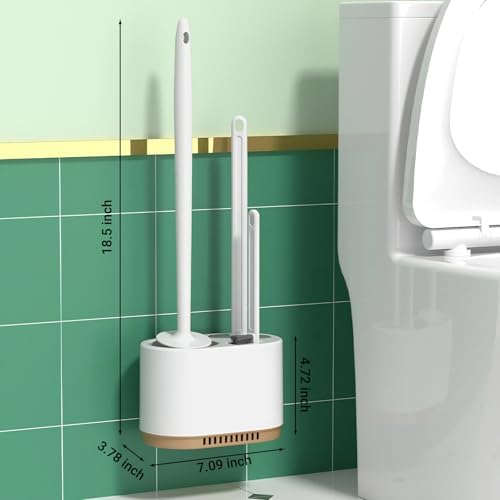 3 in 1 Toilet Brush and Holder Set