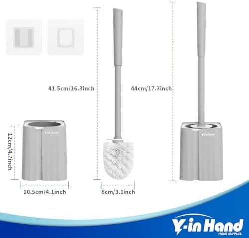 Y-in Hand 2 Pack Toilet Brush Holder Set 1