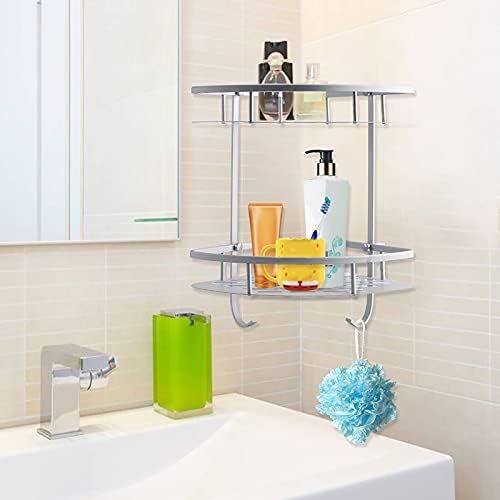 Senrusa Aluminum Dual Tier Shower Caddy Shelf