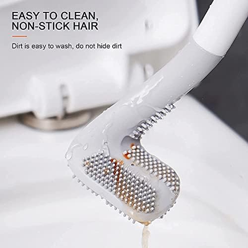 WinCheer Toilet Brush and Holder Set with 360 Deep Cleaning