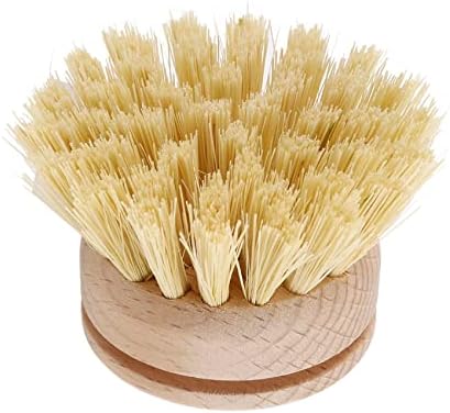 Nicfaky 6 Pcs Wooden Dish Brush Refillable Heads