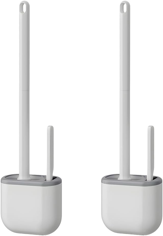 CetthooFazay Toilet Brush and Holder 2 Pack White