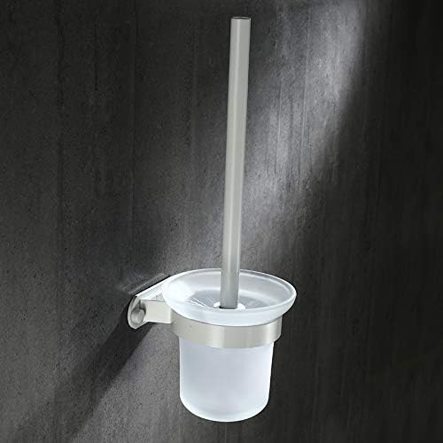 LUDSUY Space Aluminum Black Toilet Brush Set