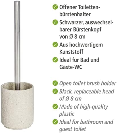 WENKO Goa Neo Beige Toilet Brush Holder 9x9x37cm