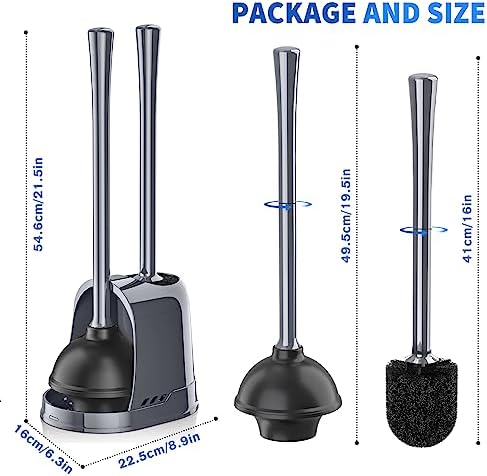 LOVLOY Toilet Plunger and Brush Combo Set