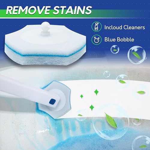 BOOMJOY Toilet Cleaning Bundle with 15 Pads and Classic Brush