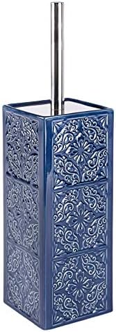 WENKO Cordoba Blue Toilet Brush Holder