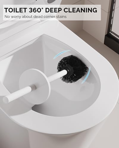 WZKALY Toilet Brush and Holder Set White