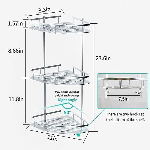 FINANCIALLY LIT Corner Shower Shelf Organizer 1