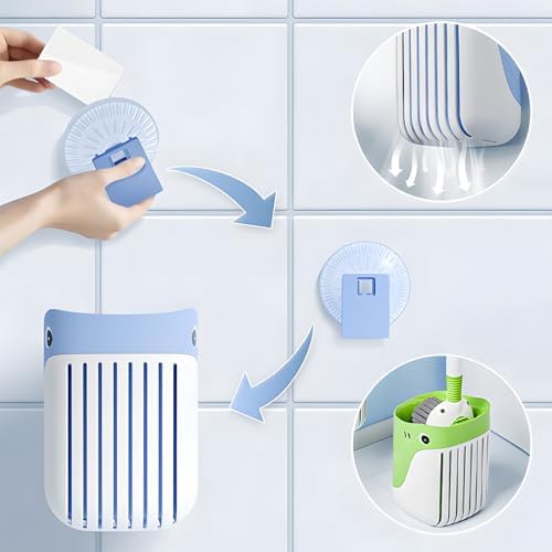 AGWIM Whale Design Suction Cup Toilet Brush Set Green