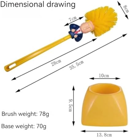 Novelty Trump Toilet Brush and Holder Set