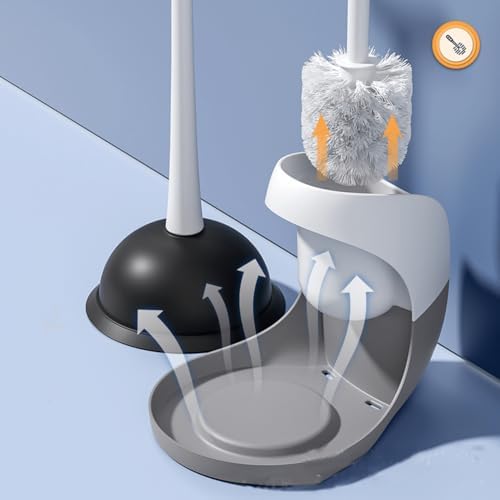 MOFWO 2 in 1 Toilet Brush and Plunger Set
