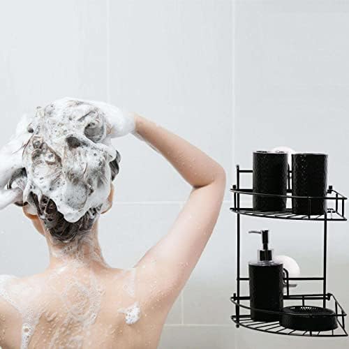 FINANCIALLY LIT LKOP 2 Shelf Metal Shower Corner Organizer