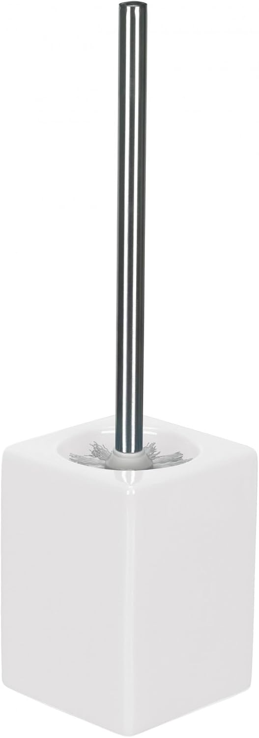 Flash Modern Stoneware Toilet Brush Holder White