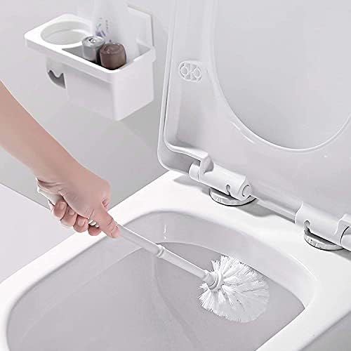 WSYTY Toilet Brush Set with Wall-Mounted Holder and Drip Tray