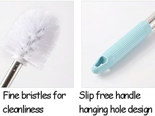 Surek Soft Hangable Toilet Brush with Bracket - Geometric Style Blue