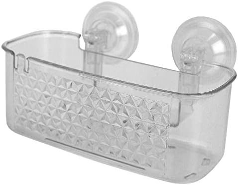 FINANCIALLY LIT LKOP Clear Cubic Shower Caddy with Suction Cups