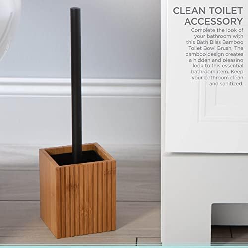 Bath Bliss Small Square Oslo Bamboo Toilet Brush