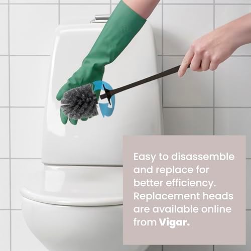 Vigar Toilet Bowl Brush Refill 2 Pack Black