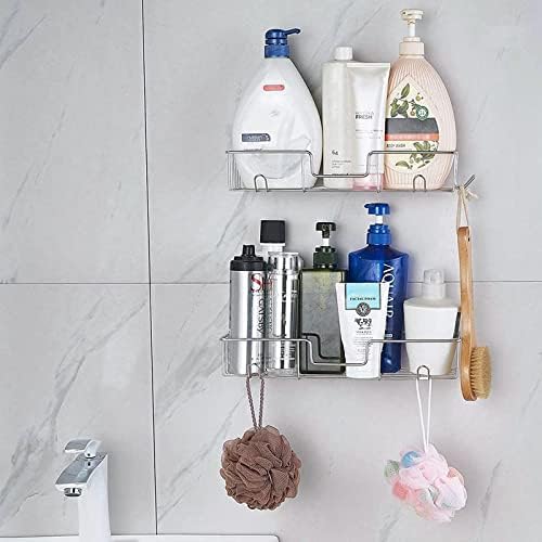 Casaphoria Shower Caddy 2 Pack - Adhesive Hooks Rustproof Stainless Steel
