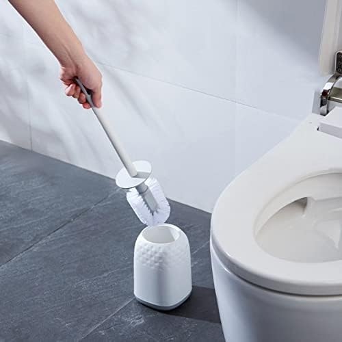 Toilet Brush with Base for Clean and Hygienic Bathroom Use