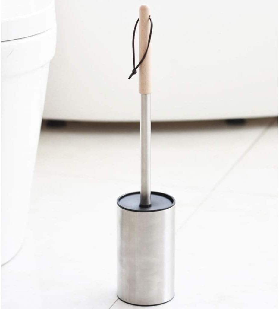 Stainless Steel Toilet Brush with Wooden Handle