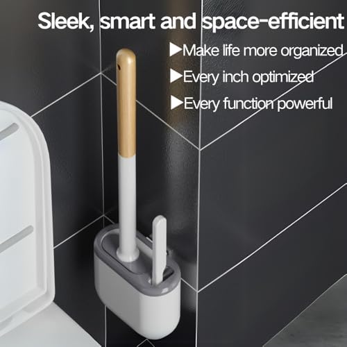 CetthooFazay Toilet Brush and Holder 2 Pack White