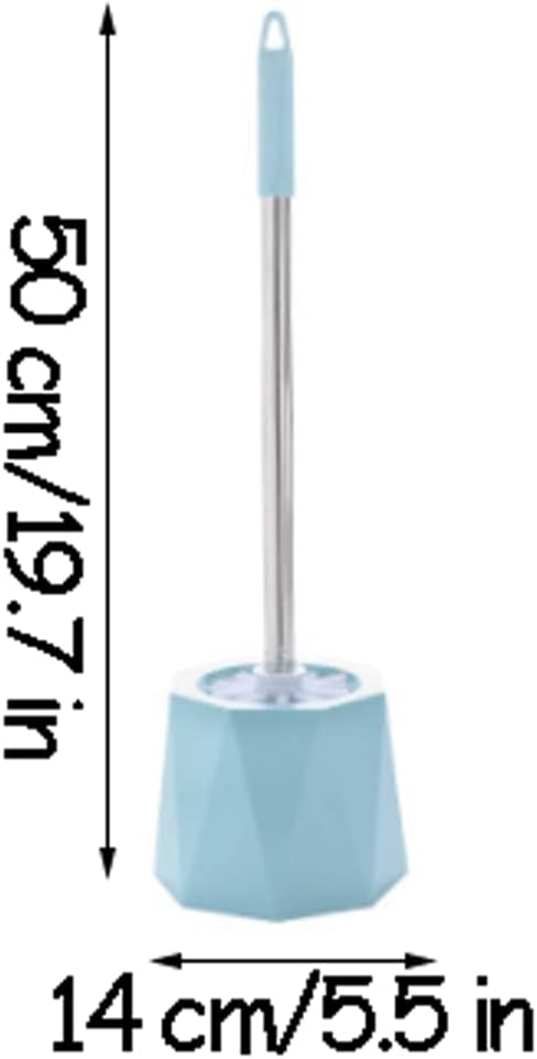 Surek Soft Hangable Toilet Brush with Bracket - Geometric Style Blue