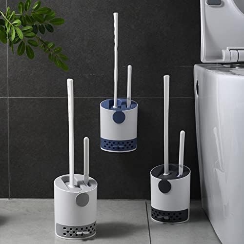 UOHUFIDABFD Toilet Brush Holder with Silicone Handle
