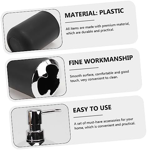 Cabilock Toothbrush Washing Cup Set 4pcs Black