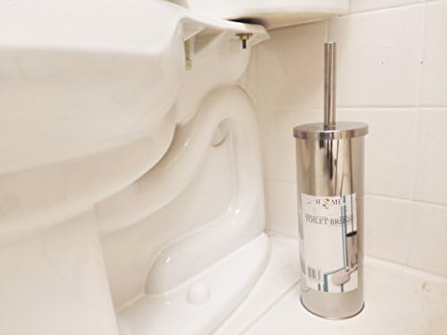 UNIWARE Chrome Coated Short Handle Toilet Brush 15 Inch