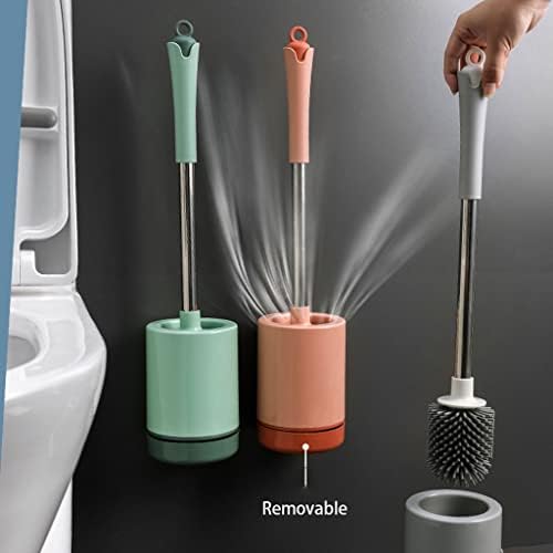 KAAZEE Toilet Brush Holder with No-Slip Handle and Flexible Bristles
