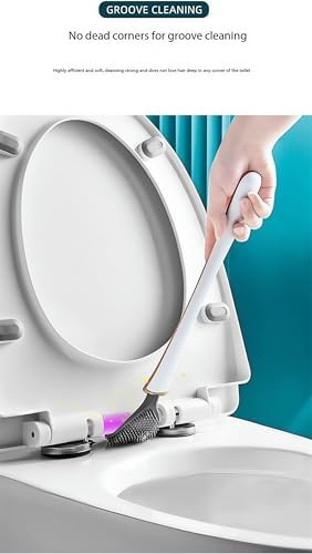 Jefuzh Silicone Toilet Brush and Holder Set