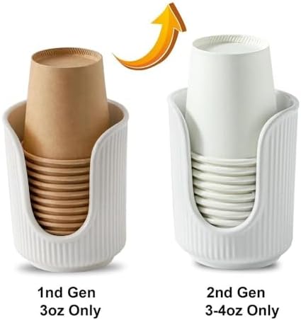 Sturdy Acrylic Bathroom Cup Dispenser - U Shape Holder