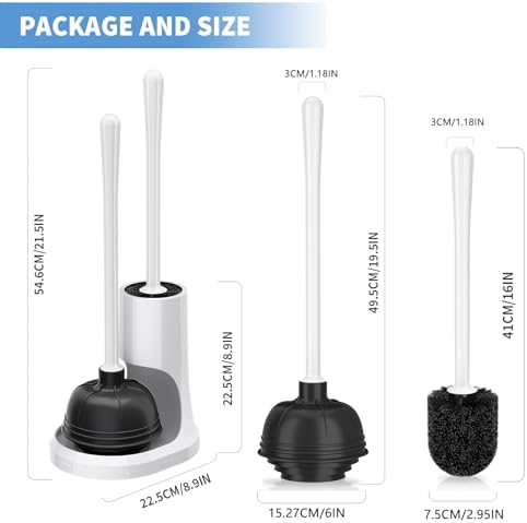 Uptronic Toilet Plunger and Brush Combo Set