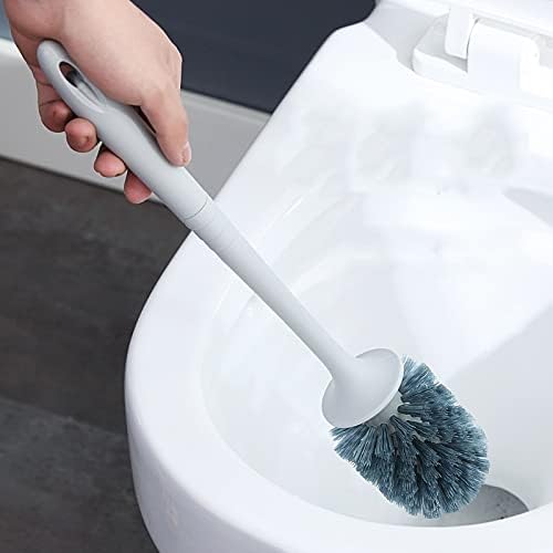 Toilet Brush Set with Soft Hair and Long Handle