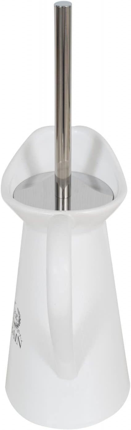 White Porcelain Toilet Brush Holder 40x14x22 cm