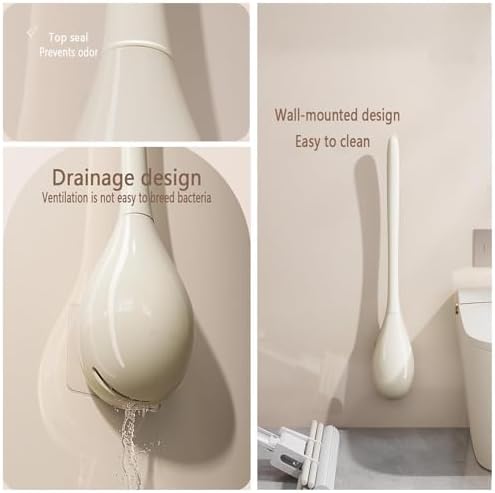 AXunfei Toilet Brush and Holder Set with Magnetic Closure