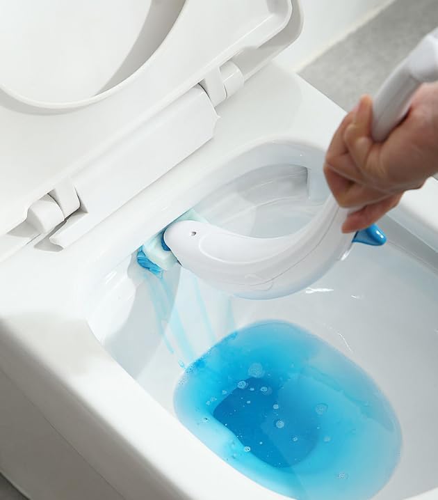 Dyna-Living Toilet Bowl Brush Without Holder - Space Saving Ergonomic