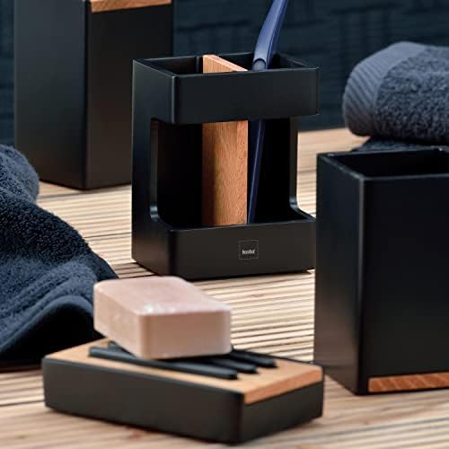Kela Toilet Brush with Handle Black Cube 23690