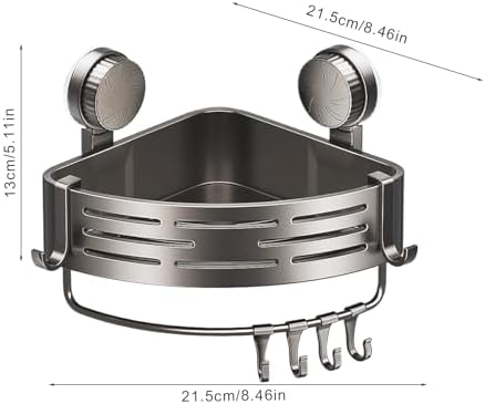 FINLALO Suction Cup Shower Caddy Wall Mount