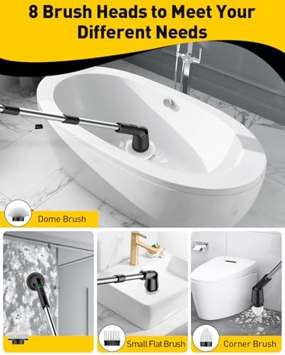 Electric Spin Scrubber with IPX7 Waterproof 3 Speeds