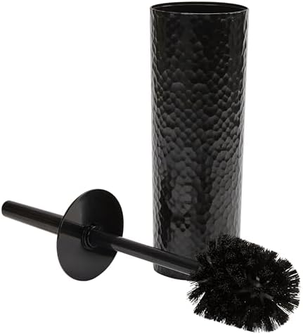 Bath Bliss Hammered Texture Toilet Brush in Black 1