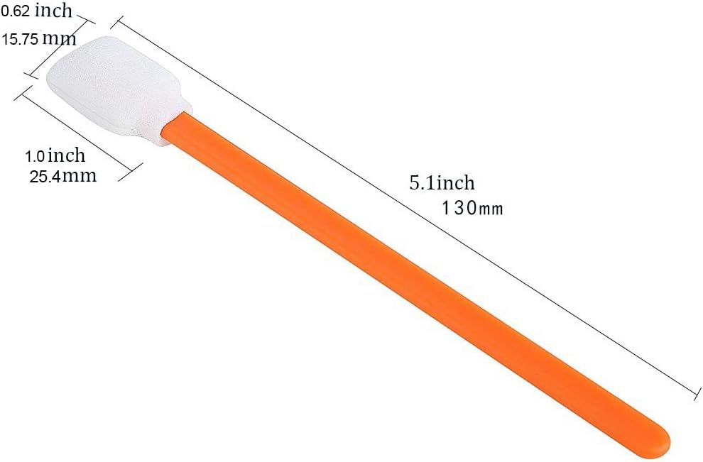 Wellgler 200pcs Disposable Crevice Cleaning Brush Orange