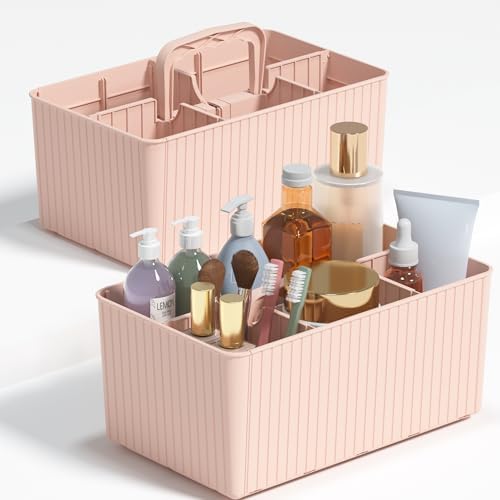 DAYHOPE Plastic Shower Caddy Organizer 2 Pack Pink