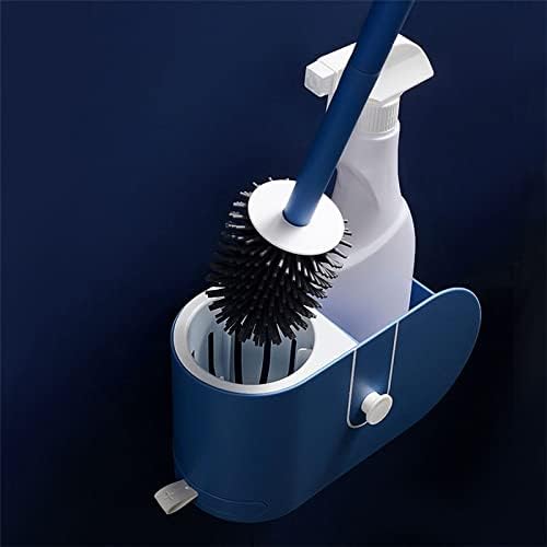 Toilet Brush with Holder Set - Soft TPR Silicone Head