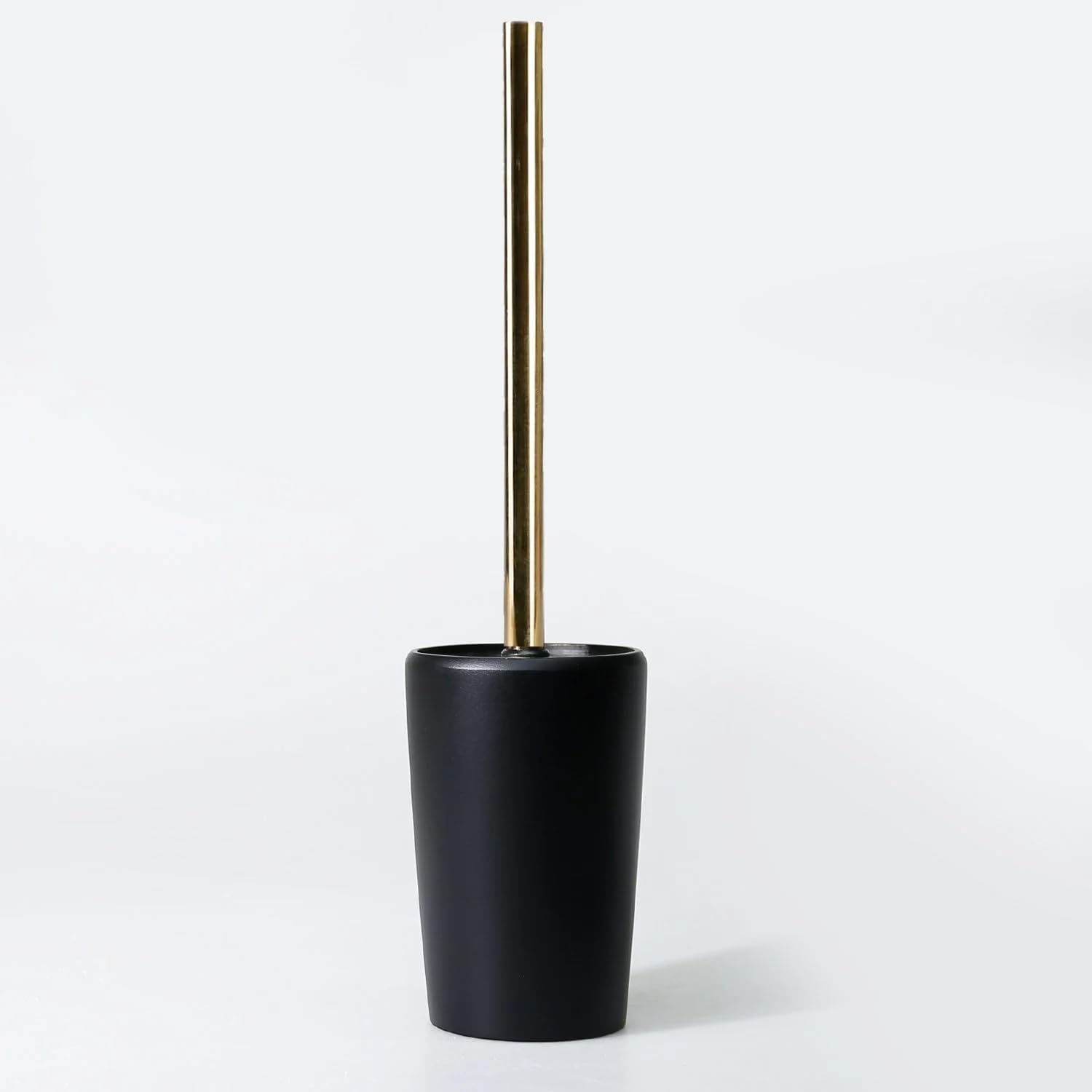 Conical Toilet Brush with Holder - Black